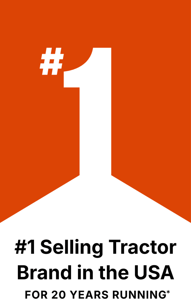 Kubota #1 Selling Tractor Brand in the USA for 20 Years Running badge